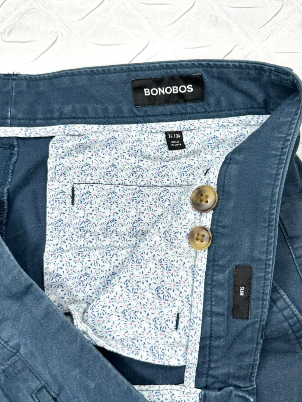 Bonobos Lot of 4 Lightweight Stretch Slim Chinos Size 34 Preppy Classic Workwear - Picture 6 of 13